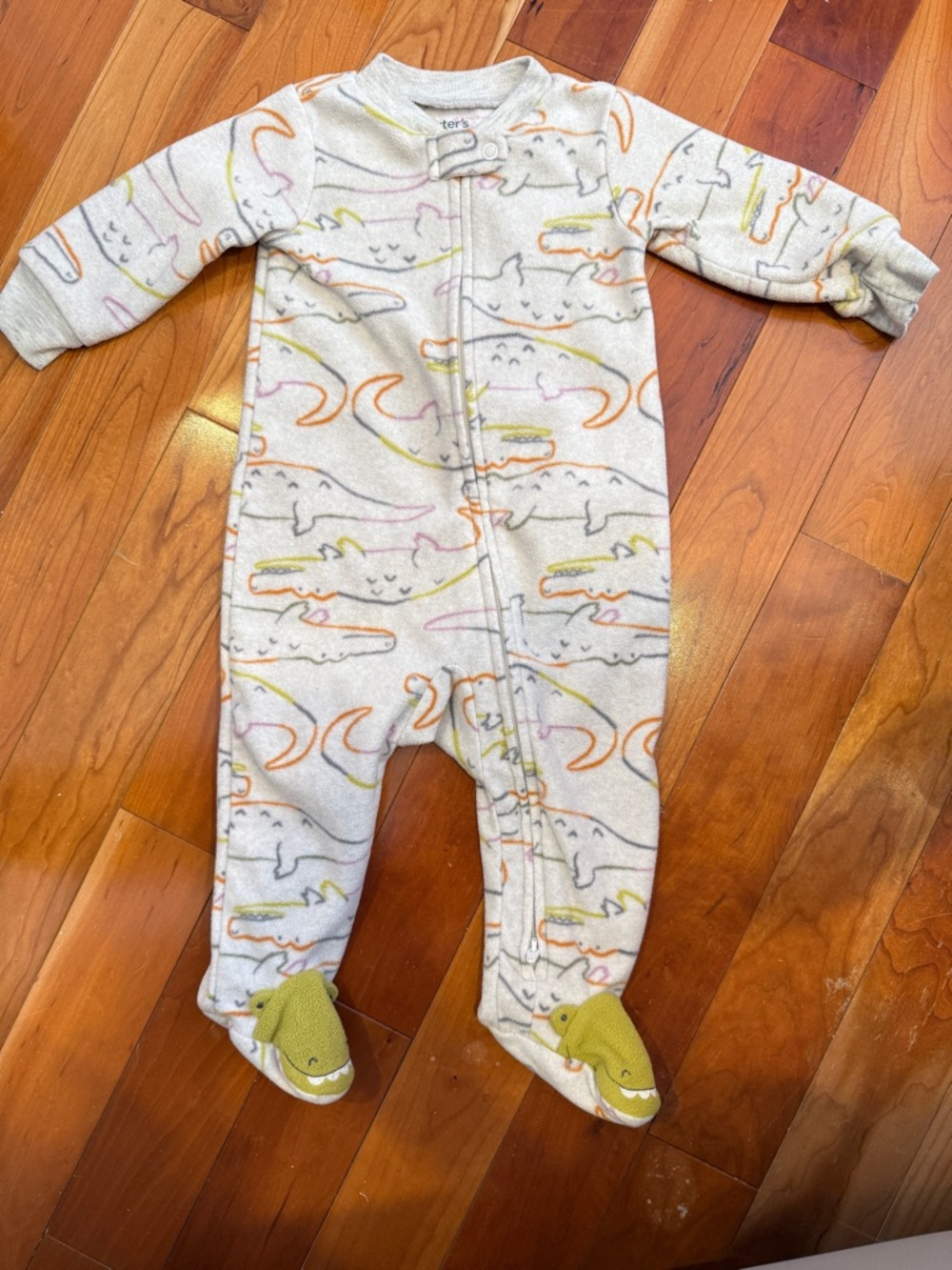 Carter's Alligator Footed One-Piece with Green Feet